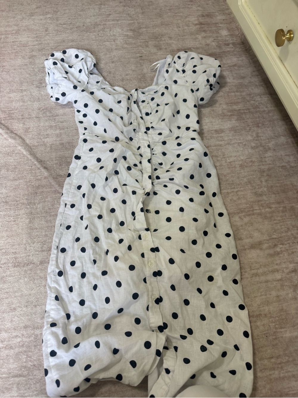 NYC & Co black and white polka dot dress size small - Picture 2 of 3